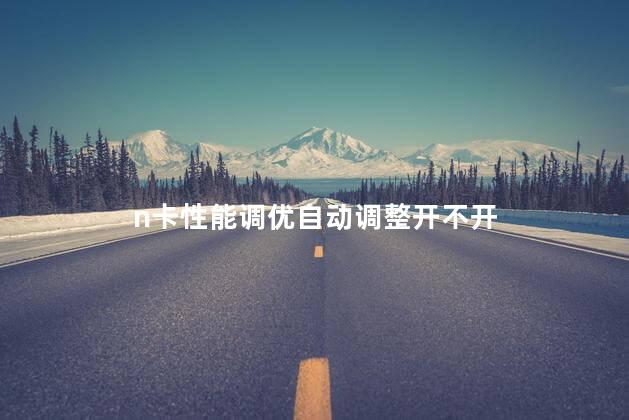  n卡性能调优自动调整开不开